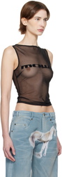 Mowalola Black MISS SIXTY Edition Stretchy Tank Top
