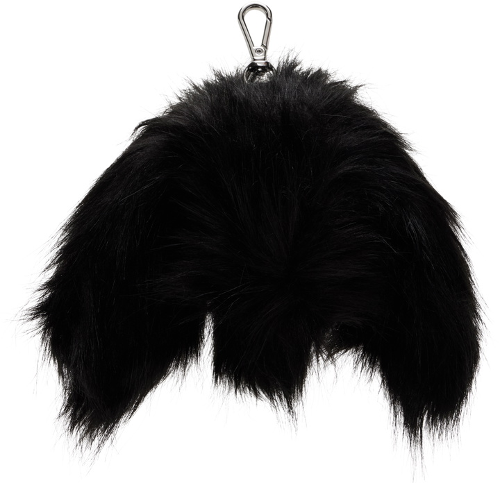 Photo: Simone Rocha Black Faux Fur Hare Coin Purse Bag Charm