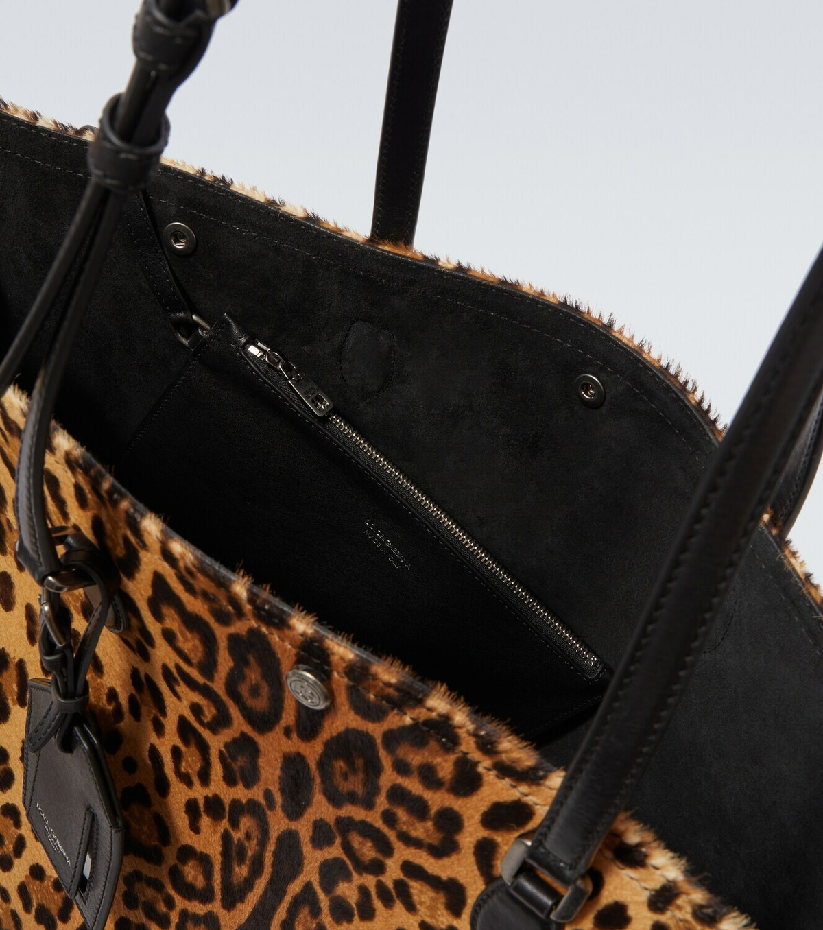 Dolce&Gabbana Atene leopard-print calf hair tote bag