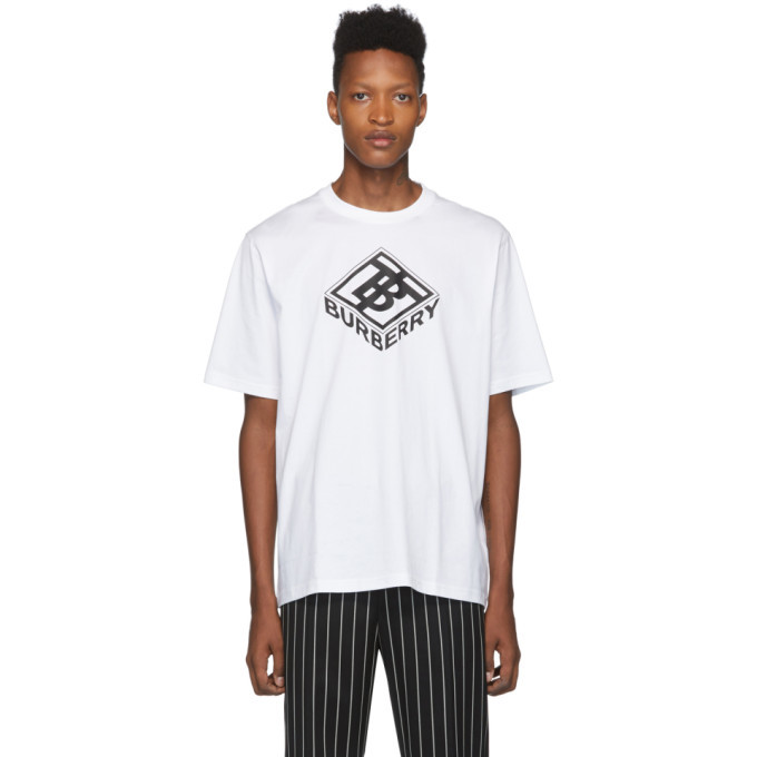 Burberry White Logo Ellison T-Shirt Burberry