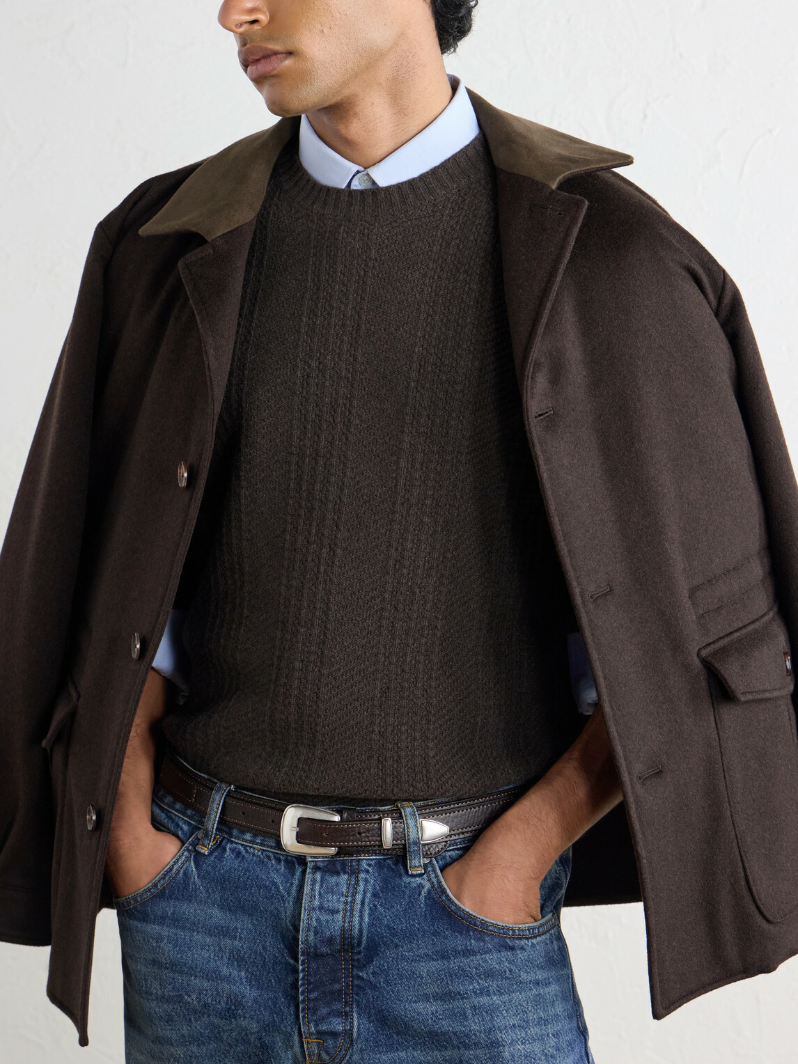 Altea - Wool and Cashmere-Blend Sweater - Brown