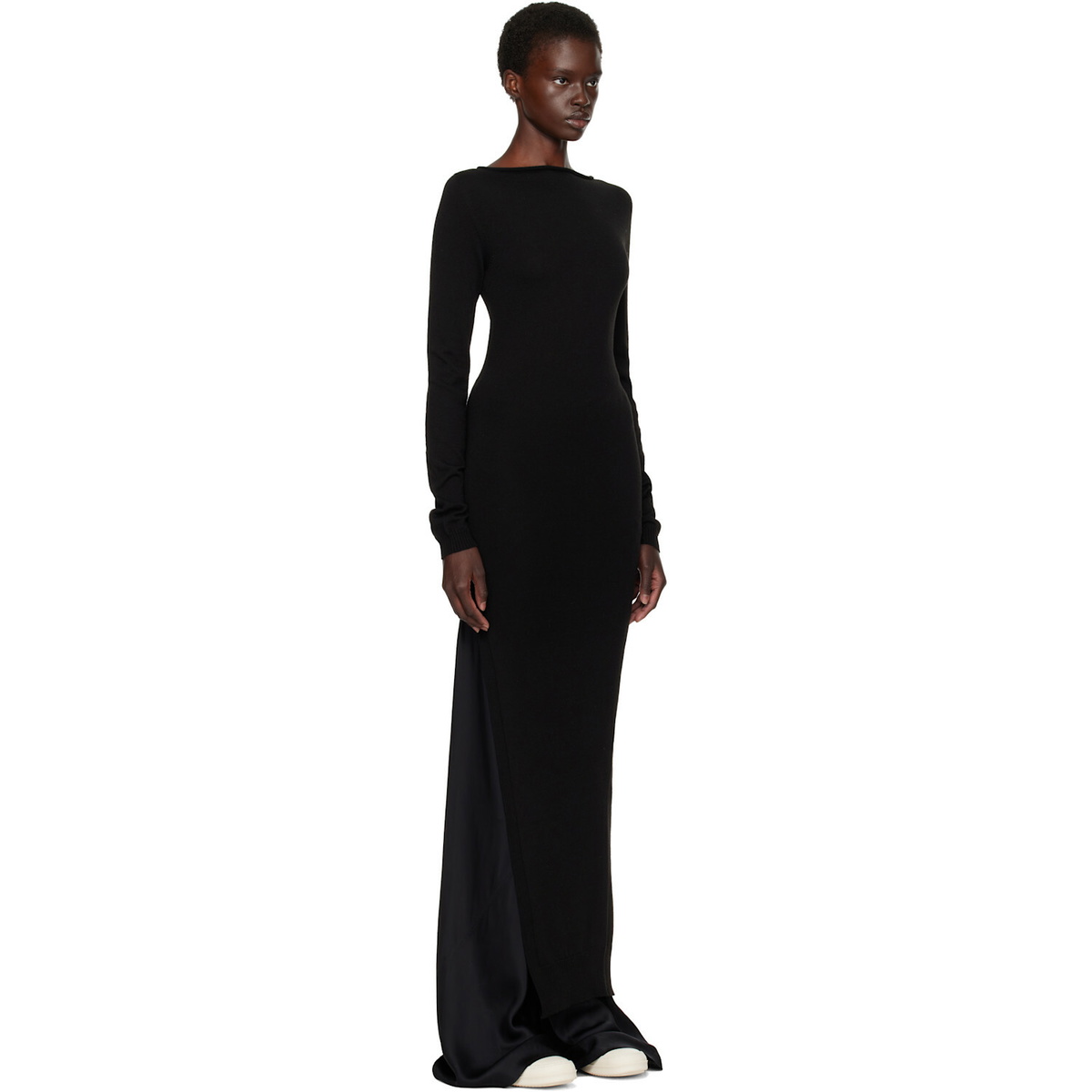 Rick Owens Black Tower Easy Long Top Midi Dress
