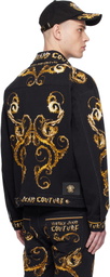 Versace Jeans Couture Black Chromo Couture Denim Jacket