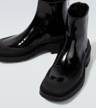 Alexander McQueen - Stack leather and rubber ankle boots