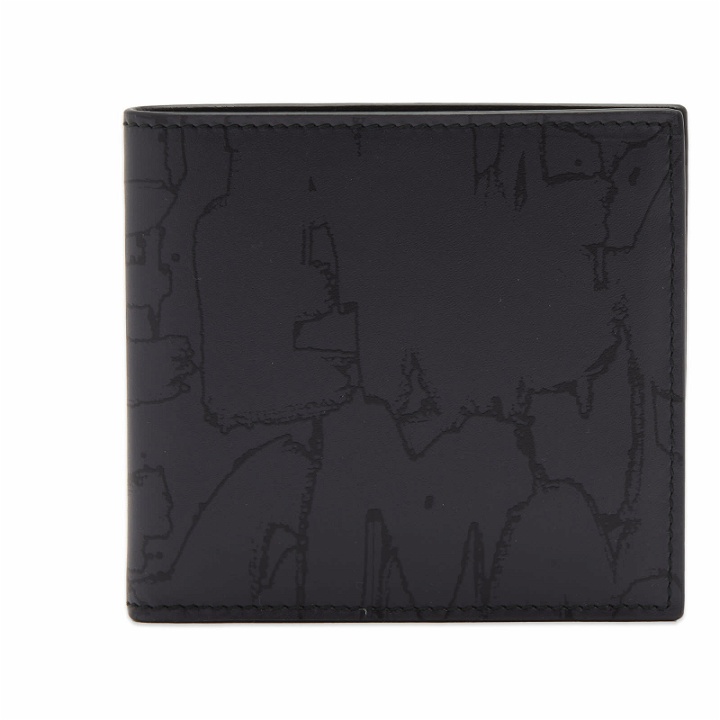Photo: Alexander McQueen Men's Graffiti Logo Billfold Wallet in Black