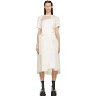 Sacai Off-White Sheer Neck Belted Dress