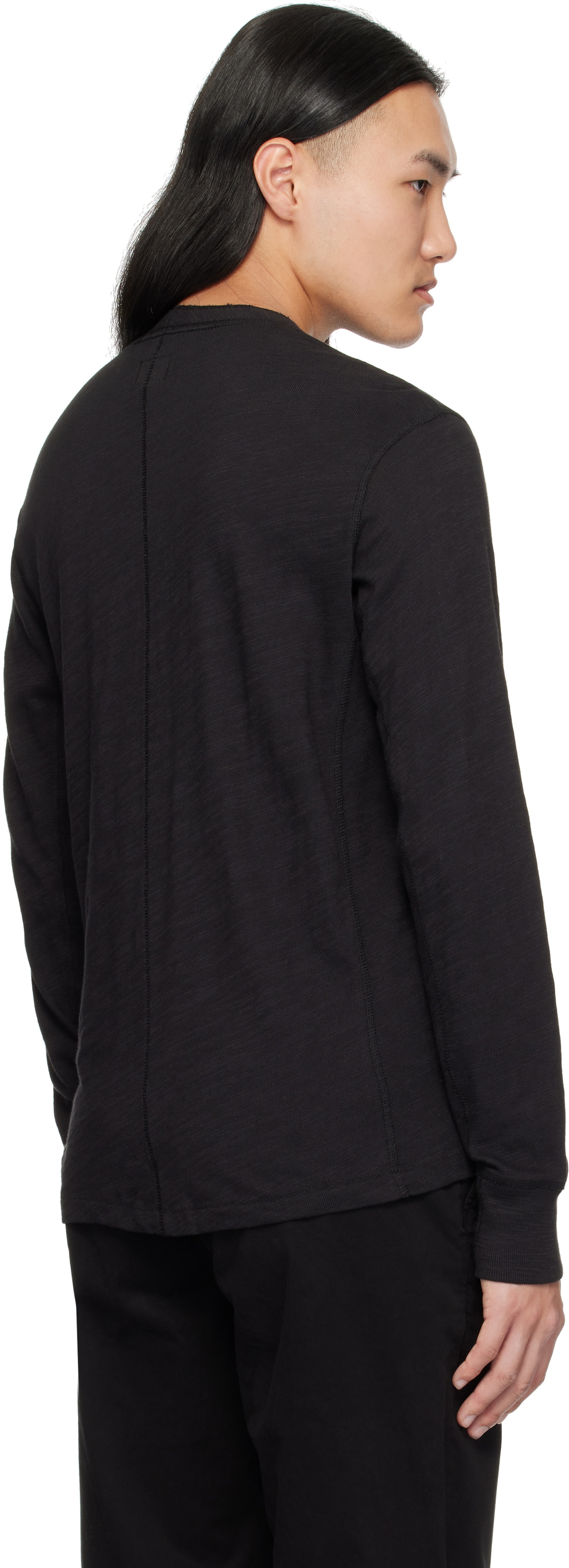 rag & bone Black Classic Flame Henley