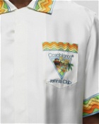 Casablanca Unisex Cuban Collar Short Sleeve Shirt White - Mens - Shortsleeves