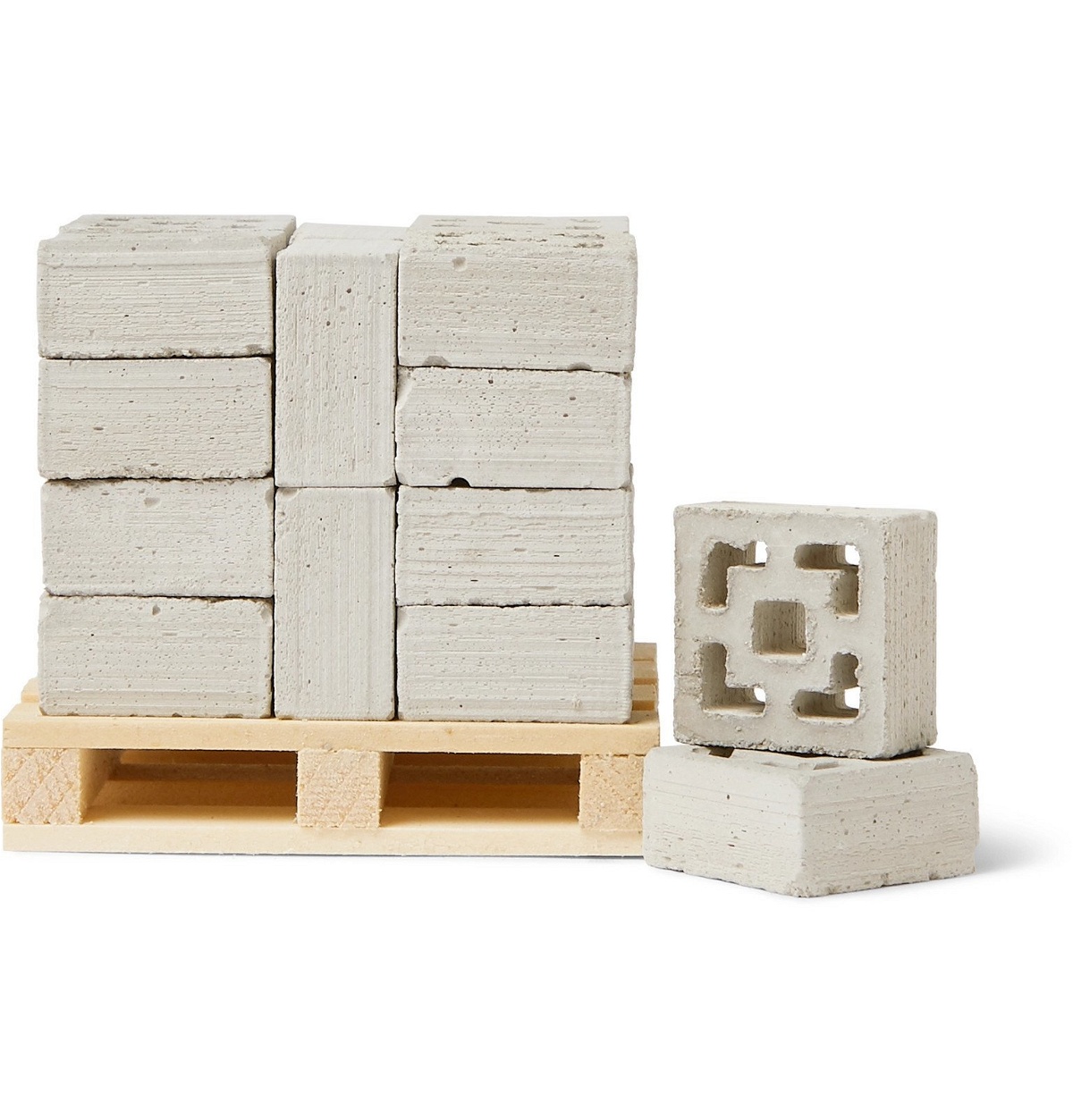 Photo: Mini Materials - Set of 24 1:12 Model Breeze Blocks - Gray