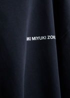 Mki Miyuki Zoku Logo-print Cotton top Navy