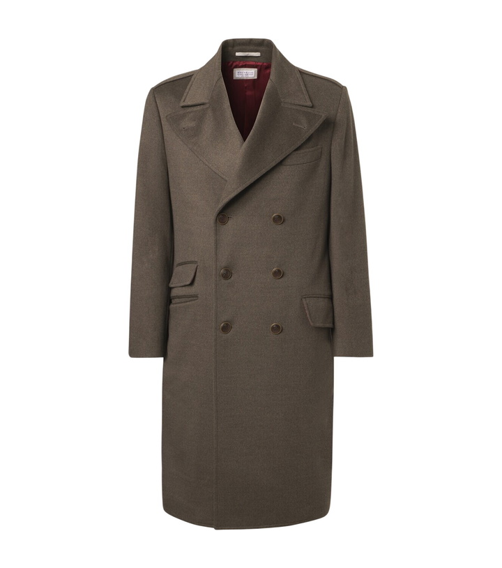 Photo: Brunello Cucinelli Double-breasted virgin wool overcoat