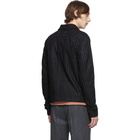 Maison Margiela Black Denim and Pinstripe Jacket