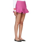 Valentino Pink Ruffled Crepe Skort