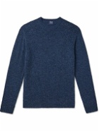 William Lockie - Shetland Wool Rollneck Sweater - Blue