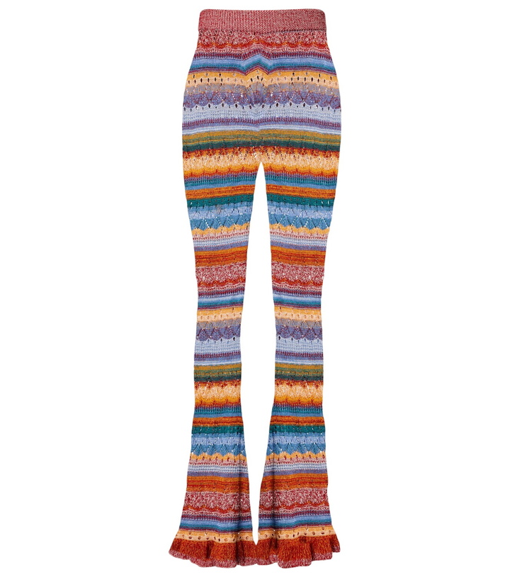 Photo: Etro Crochet striped cotton flared pants