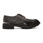 Alexander McQueen Black Pebble-Grained Derbys