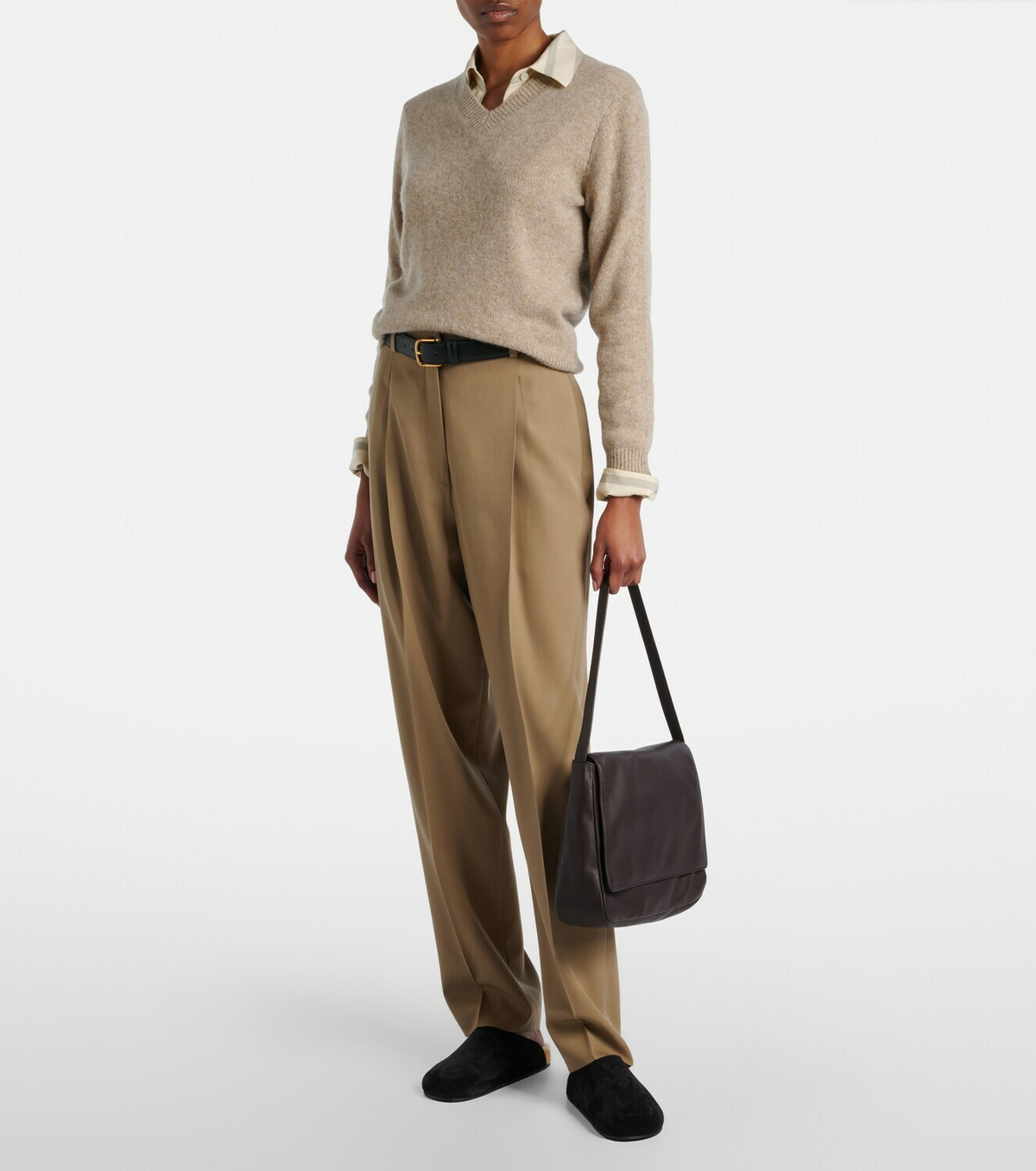 The Row Nuance Two leather shoulder bag