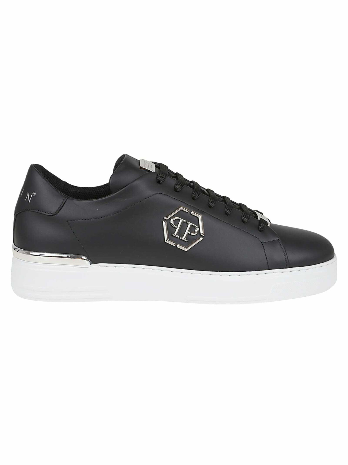 Philipp Plein Leather Lo-top Sneaker Hexagon