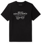 Pop Trading Company - Printed Cotton-Jersey T-Shirt - Black