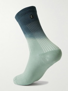 ON - All-Day Ombré Stretch Organic Cotton-Blend Socks - Blue