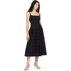 Sandy Liang Black Cricket Midi Dress