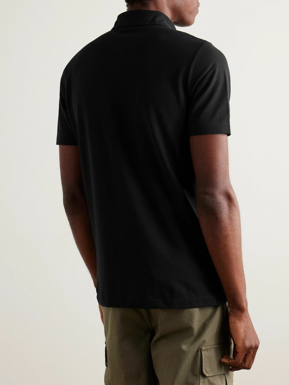 Incotex - Zanone Slim-Fit IceCotton Polo Shirt - Black