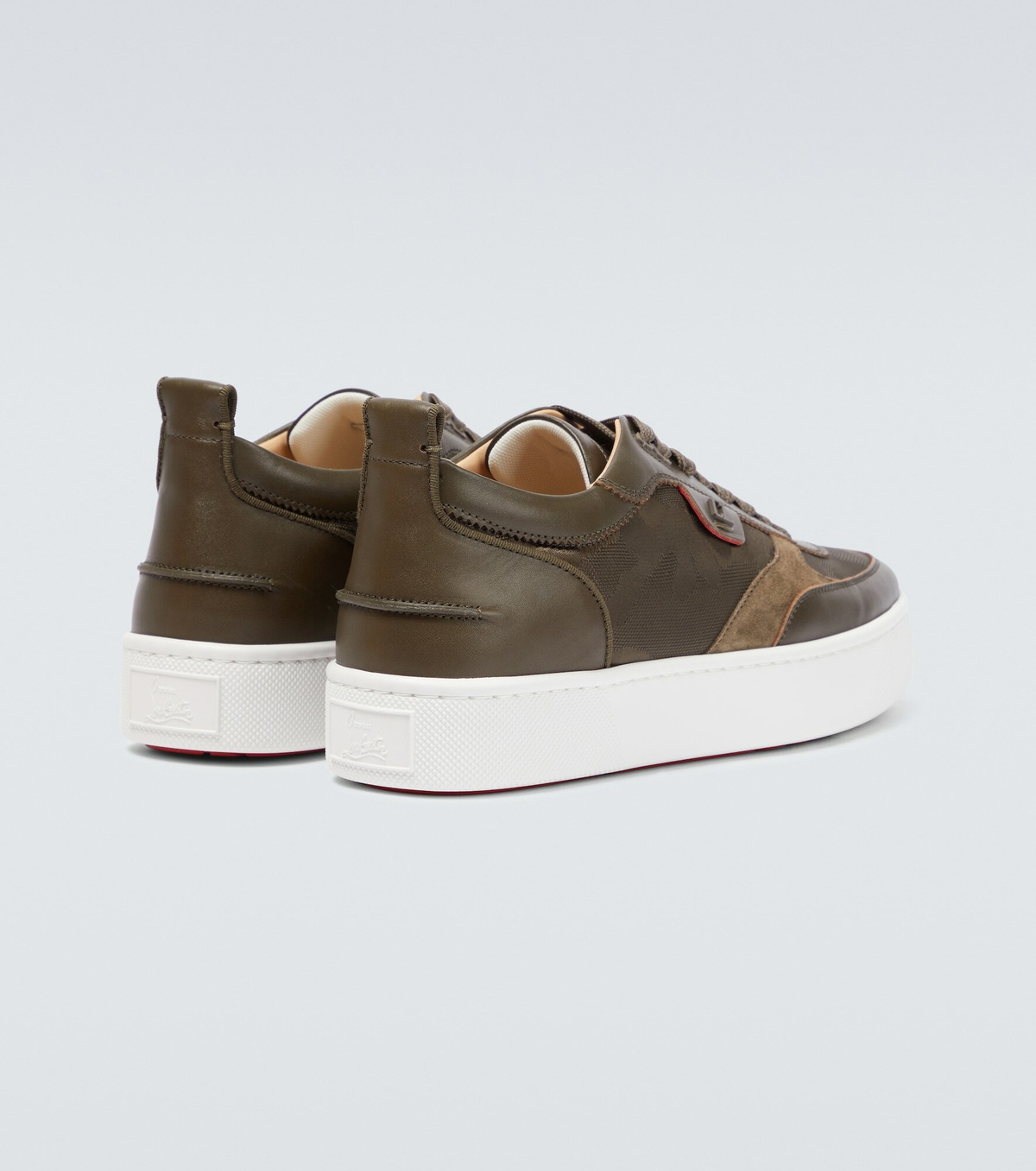 Christian Louboutin - Happyrui leather-trimmed sneakers
