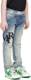 AMIRI Kids Blue Staggered Jeans
