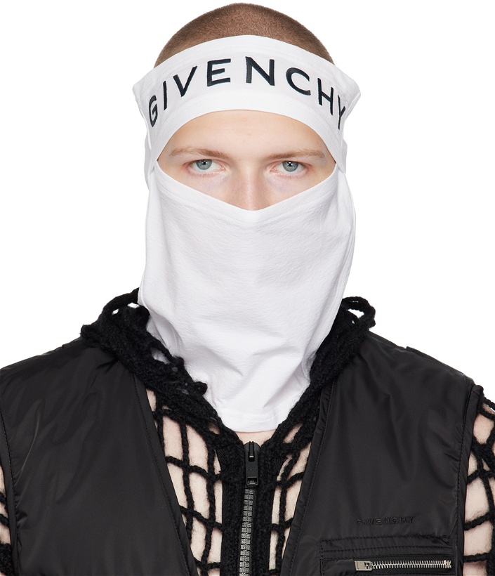 Photo: Givenchy White Embroidered Balaclava