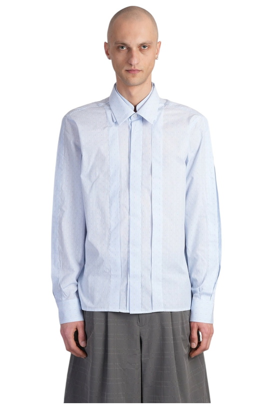 Photo: J.L-A.L Palaeo Shirt Shirt In Cyan Cotton