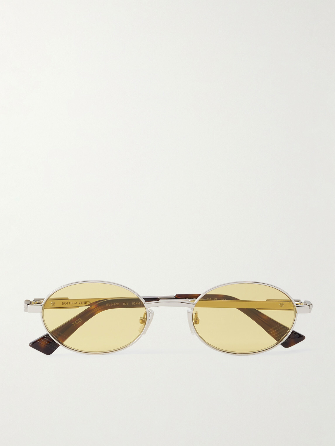 Bottega Veneta - Stretch Panthos Oval-Frame Silver-Tone  display picture 2