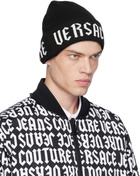Versace Jeans Couture Black Macrologo Beanie