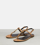 Saint Laurent - Cassandra leather thong sandals