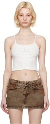 Guess Jeans U.S.A. White Crystal Tank Top