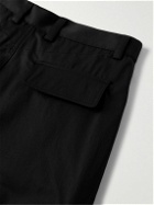 Off-White - Wide-Leg Buckled Eyelet-Embellished Cotton-Twill Cargo Trousers - Black