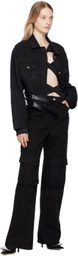 Lado Bokuchava Black Cargo Denim Jeans