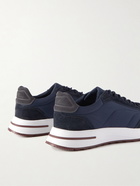 Loro Piana - Weekend Walk Suede-Trimmed Shell Sneakers - Blue