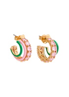 Kate Spade New York Hint of Simmer Stacked Hoop Earrings - Pink - One Size