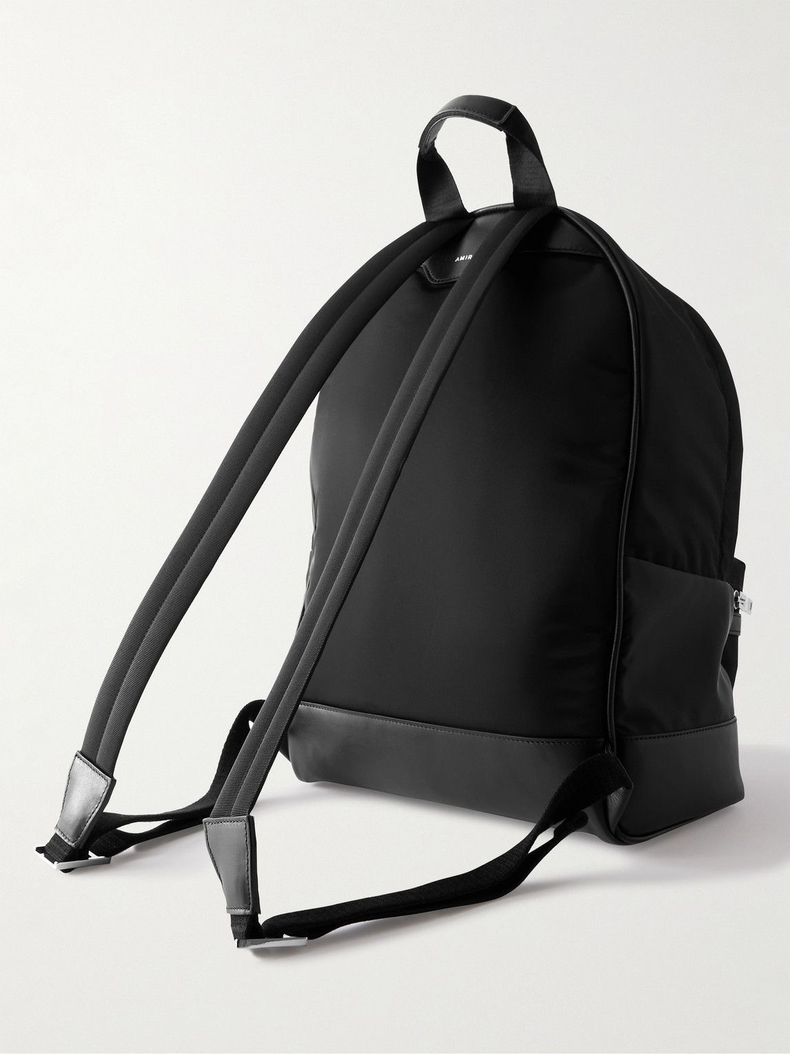 AMIRI - Leather-Trimmed Logo-Print Nylon Backpack Amiri