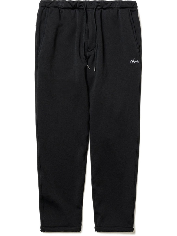 Photo: Nanga - Slim-Fit Tapered Logo-Print Cotton-Jersey Track Pants - Black