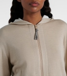 Brunello Cucinelli Monili cotton and silk-blend hoodie