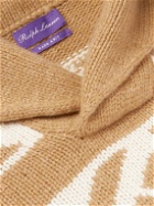 Ralph Lauren Purple label - Shawl-Collar Intarsia Cashmere Sweater - Brown