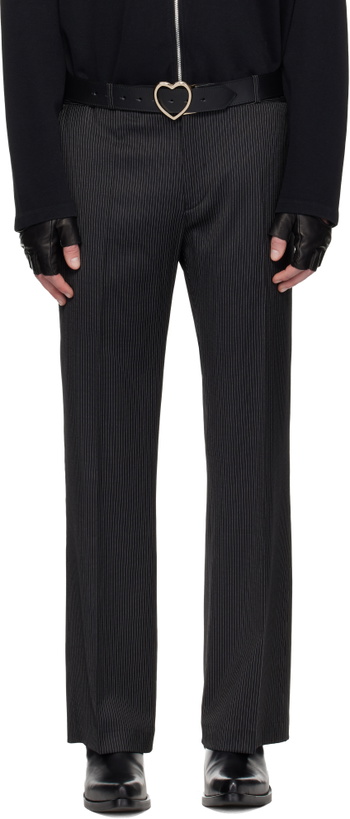 Photo: Ernest W. Baker Black Loose Fit Flare Trousers