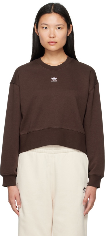 Photo: adidas Originals Brown Adicolor Essentials Sweatshirt