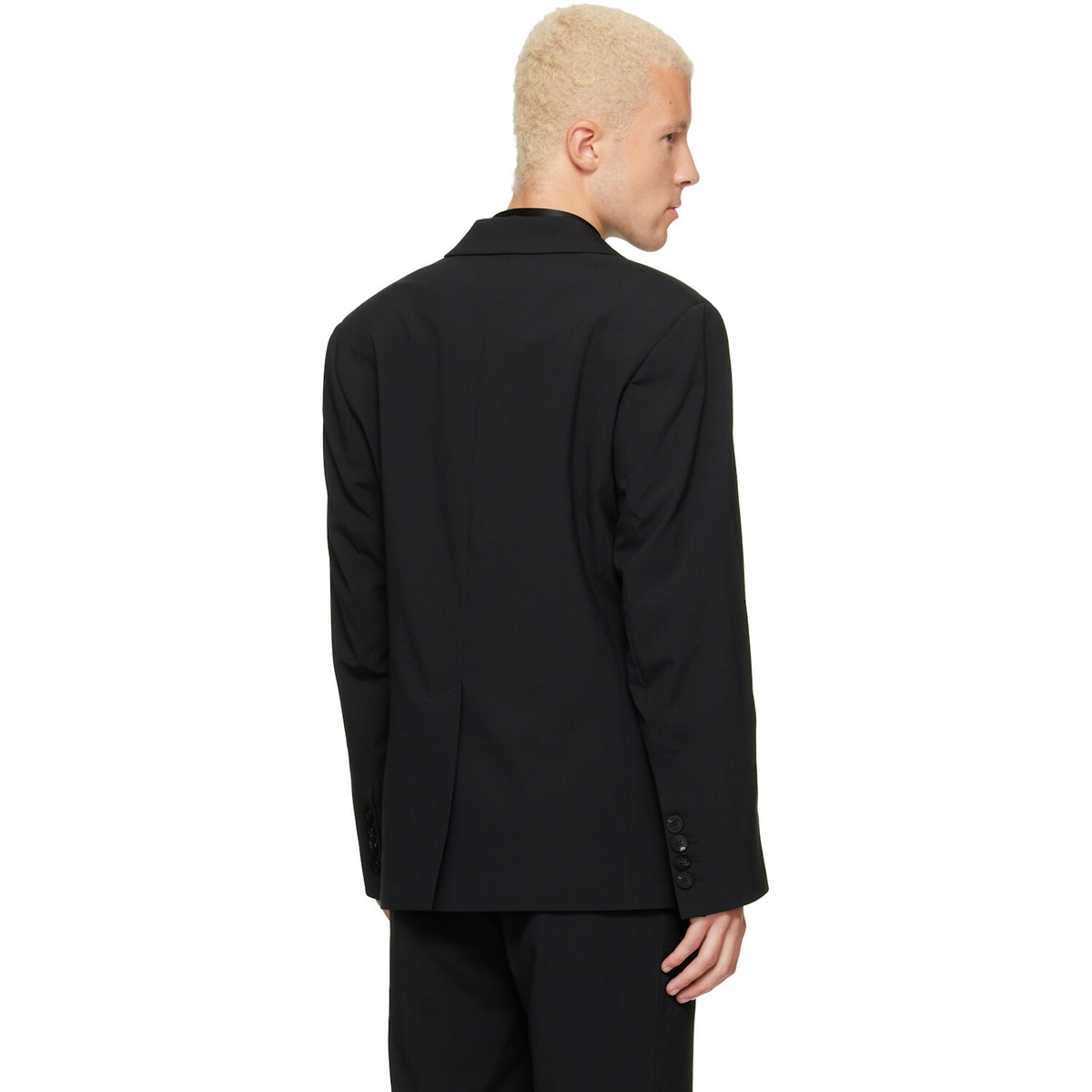 Ernest W. Baker Black Six Button Double Breasted Blazer