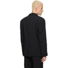 Ernest W. Baker Black Six Button Double Breasted Blazer