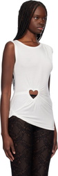 AMBUSH White Heart Shape Tank Top