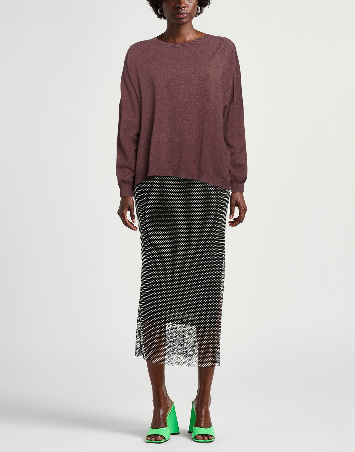 Manila Grace Womens Sweater Chocolate in Brown