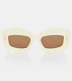 Loewe Screen embellished square sunglasses