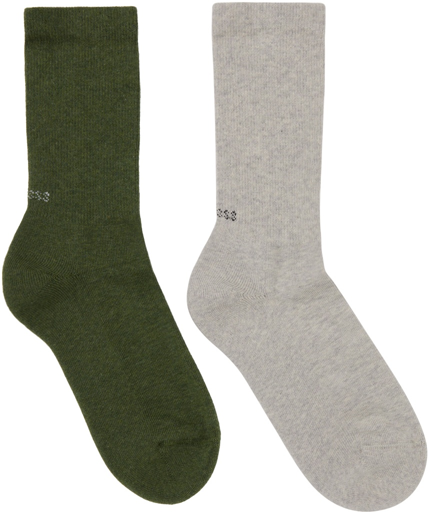 Photo: SOCKSSS Two-Pack Khaki & Gray Socks